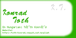 konrad toth business card